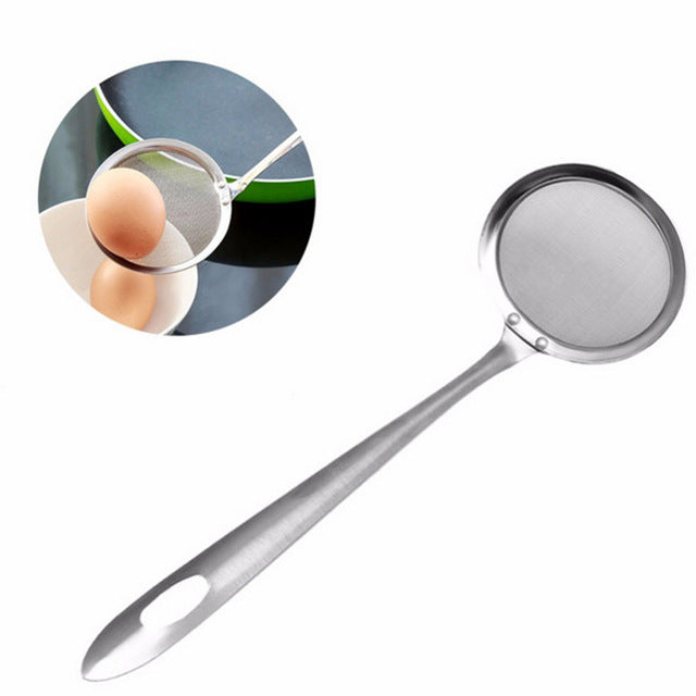 Round Network Stainless Steel Colander Spoon