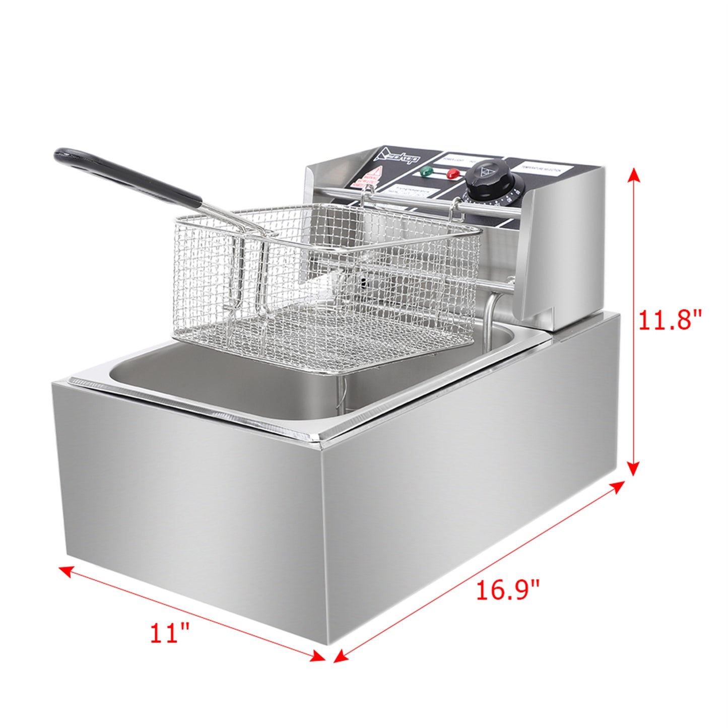 2.5KW 220-240V 6L Stainless Steel Single Cylinder Electric Fryer
