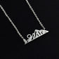 Dainty Simple Sun On Mountain Top Pendant