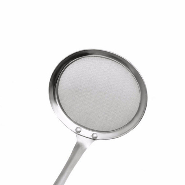 Round Network Stainless Steel Colander Spoon