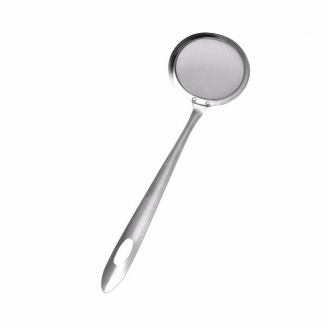 Round Network Stainless Steel Colander Spoon