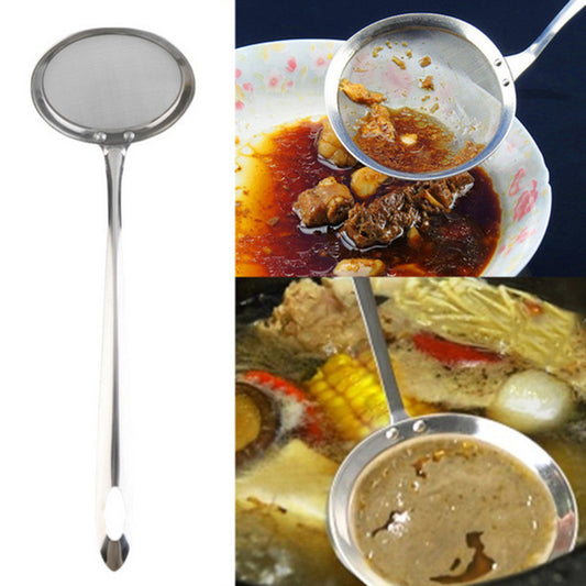 Round Network Stainless Steel Colander Spoon