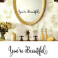 "You're Beautiful" Wall Sticker/Art (removable)