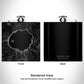 Crater Lake National Park - Oregon Map Hip Flask in Matte Black