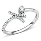DA145 - High polished (no plating) Stainless Steel Ring with AAA Grade