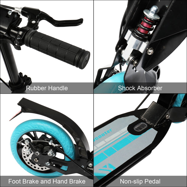 Scooter For Adult 3 Height Adjustable Folding Double Shock Absorber