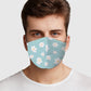 Blue Flowers Face Cover