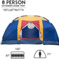 Easy Set Up Outdoor 8 Person Camping Tent