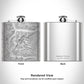 Grand Teton National Park - Wyoming Map Hip Flask